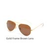 Gouden frame bruine lens