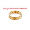 Rose Gold No Stone 6mm