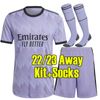 22 23 away kit+socks
