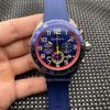 Style 2 Blue Dial (Curved Rubber Strap)