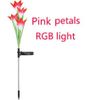 RGBライトを持つピンクの花びら