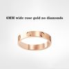 Gold rosa (6 mm de largura)-anel de love
