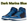 dunkler Marina blau