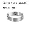 5mm silver ingen diamant