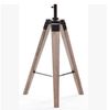 A Table old wood balck metal parts