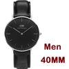 40MM Black Silver