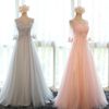 Real Photo Long Prom Dresses 2016 3/4 Sleeves Lace Appliques Draped
