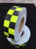 Fluorescent green material black square