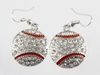 Baseball hook earrings