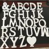 White wooden home wedding letters