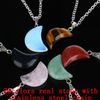 Moon Natural Stone Chain Necklaces