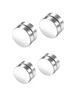2 Pair of Silver(8mm+10mm)