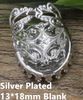 13x18mm Silver Plated