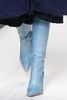 blue long boots
