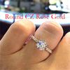 Round CZ Rose gold