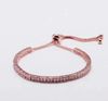 Rose gold Square zircon bracelet.