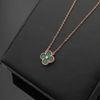18k rose gold+green