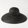 BLACK STRAW SUN HAT