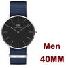 40MM Blue-Nylon Silver