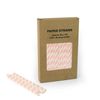 pink striped paper straws