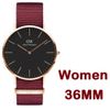 36MM Red-Nylon Gold