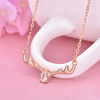 White CZ Rose Gold Color