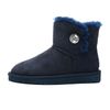 3 ankle crystal button blue