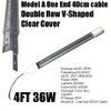 V-Shaped 4Ft 36W Clear Cover