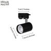 black track light 5W GU10 warm white