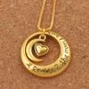 gold Circle gold Moon Heart