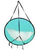 sky blue eye shape window