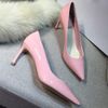Pink patent leather