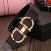 gold buckle with brown belt