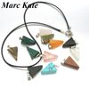 Triangle stone (Leather Chains)