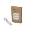 grey striped paper straws