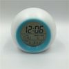 White electronic clock blue LED light