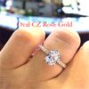 Oval CZ Rose gold