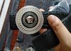 silver buckle black