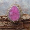 pink quartz druzy