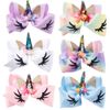 unicorn hair bow with clip