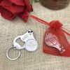 in Red Organza bag