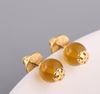 18K Gold with Amber