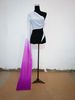 White blouse gradient deep purple sleeve