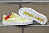 yellow suede canvas
