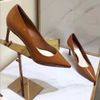 Brown patent leather