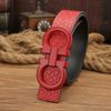 with red buckle