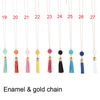 enamel & gold chain