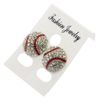 Baseball stud earrings