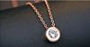 rose gold plated + white zirconia