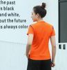 women orange shirt